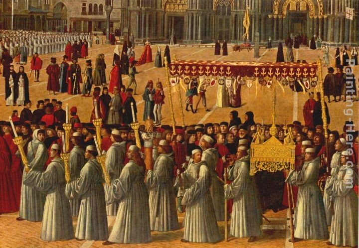 Gentile Bellini Procession in Piazza S. Marco [detail]